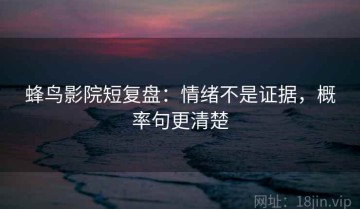 蜂鸟影院短复盘：情绪不是证据，概率句更清楚