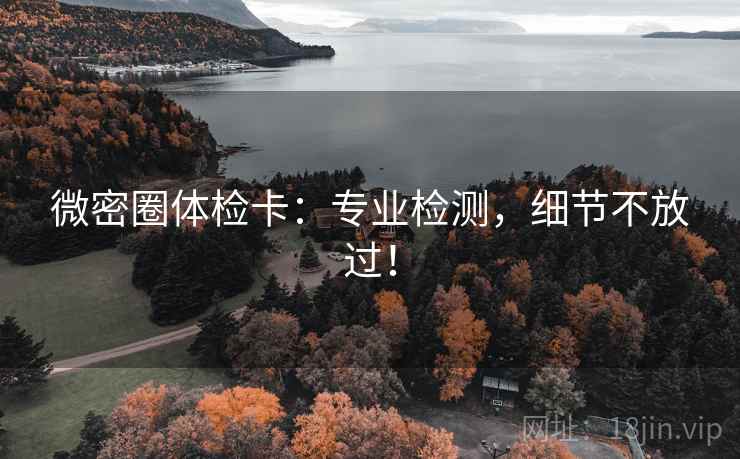微密圈体检卡:专业检测,细节不放过! 微密圈体检卡:专业检测,细节不放过!