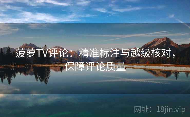 菠萝TV评论：精准标注与越级核对，保障评论质量